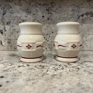 Longaberger Salt and Pepper Shakers - Red